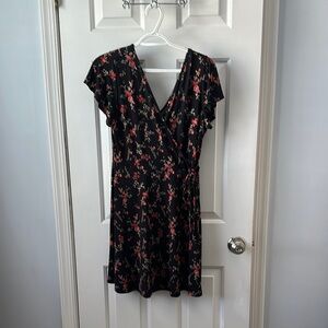 Kaileigh Pink and Orange Wrap Sundress Mini